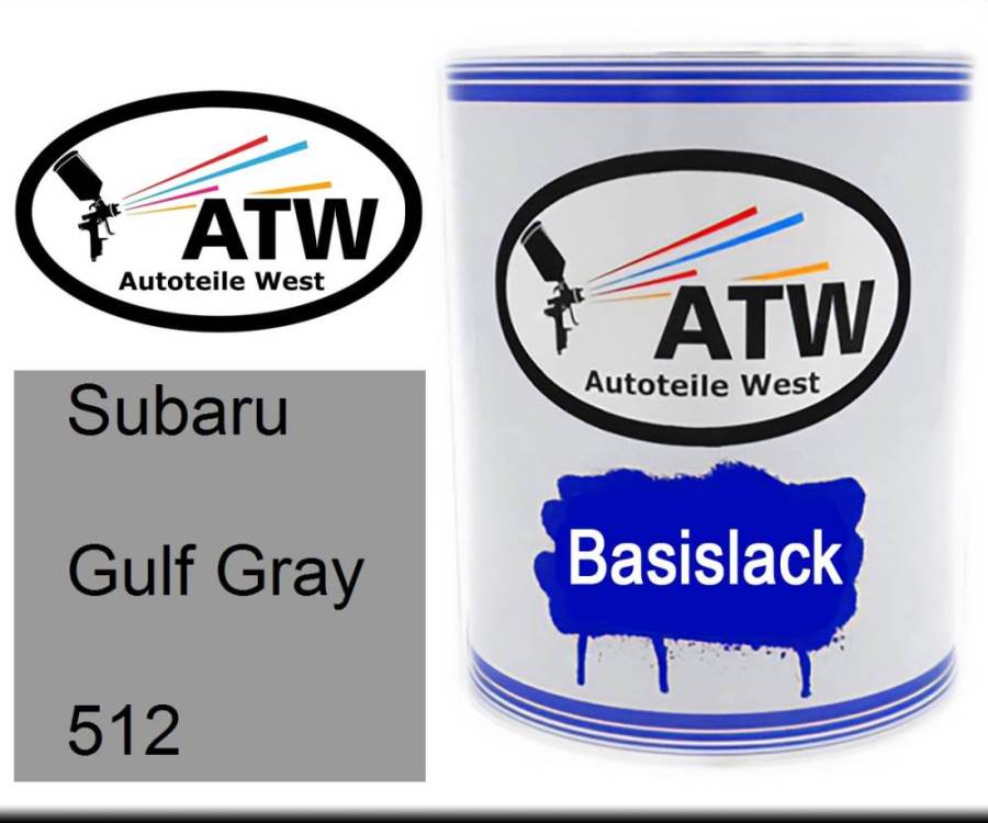 Subaru, Gulf Gray, 512: 1L Lackdose, von ATW Autoteile West.